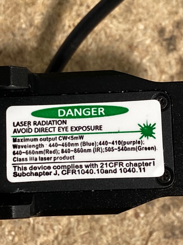 Photo 1 of **SEE NOTES***DARKFANG 1450 Lumen Tactical Flashlight with Green Laser Beam Combo, Low Profile Design Rechargeable Weapon Light for Picatinny Rail