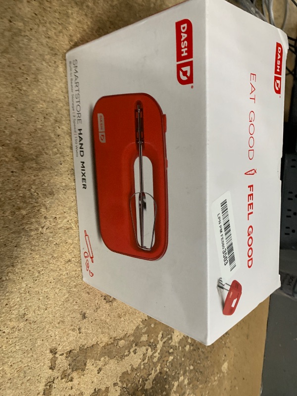 Photo 1 of *************MISSING THE TWO WISKS***************
Dash SmartStore™ Compact Hand Mixer Electric for Whipping + Mixing Cookies, Brownies, Cakes, Dough, Batters, Meringues & More, 3 Speed, 150-Watt - Red