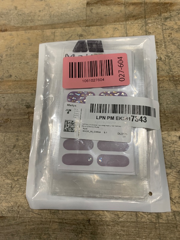 Photo 1 of 140 Pcs 10 Sheets Full Wrap Nail Stickers Polish Strips Gradient Stickers Glitter Self Adhesive DIY Art Decals Strips with 2 Pcs Nail Files for Holiday Decor (Classic Style)