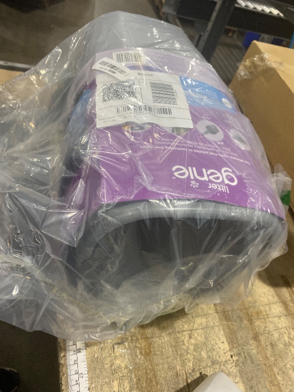 Photo 1 of (missing pieces) Litter Genie Plus Pail (Silver) | Cat Litter Box Waste Disposal System for Odor Control | Includes 1 Square Refill Bag