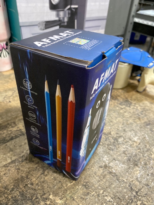 Photo 1 of ***(PARTS ONLY/ NON FUNCTIONAL)***AFMAT Electric Pencil Sharpener, Fully Automatic Robot Pencil Sharpeners for Colored Pencils 7-11.5mm, Auto in & Out, Rechargeable Hands-Free Sharpener for Home, Classroom, Battery Operated PSX5RB
