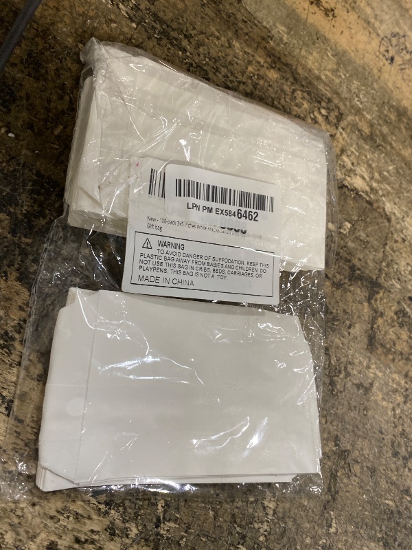 Photo 1 of 100-pack 3x5 Inches Mini Size White Kraft Paper Bags for Bakery Cookies Treats Snacks Popcorn Small Gift bag