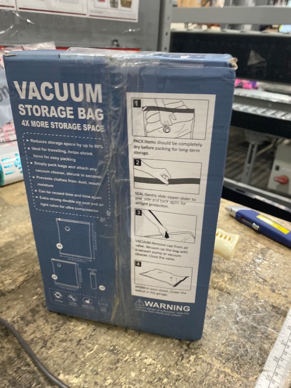 Photo 1 of 10 Pack Vacuum Storage Bags with Pump, 5 Jumbo and 5 Large Space Saver Vacuum Storage Bags, Vacuum Seal Bags for Clothing, Comfoters, Pillows, Blanket, Bedding