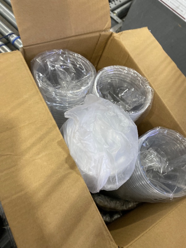 Photo 1 of 100 Pack 32 oz Clear Plastic Cups with Strawless-Sip-Lids, Disposable Cups Plastic Iced Coffee Cups, To Go Cups with Sip Through Lids for Smoothie, Milkshake, Cold Drinks for Party, Wedding, Event