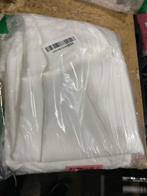 Photo 1 of 10 ft × 10 ft White Backdrop Curtain for Wedding Decor Holiday Party - White Wedding Backdrop Polyester Photography Backdrop Drapes Baby Shower Birthday Privacy Sliding Curtains Home Decor, 2 Panels