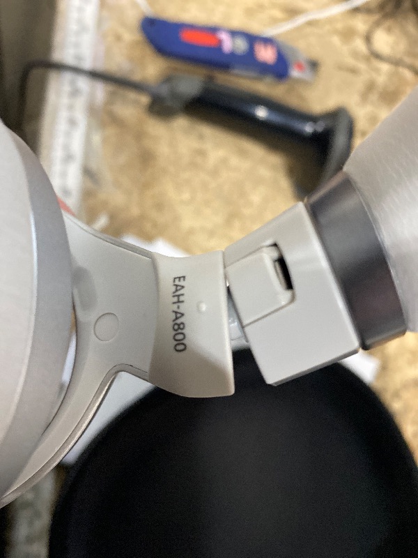 Photo 1 of **DAMAGED REFER TO PHOTO**
Technics - Wireless Noise Cancelling Over-Ear Headphones with 2 Device Multipoint Connectivity - EAH-A800-S Silver