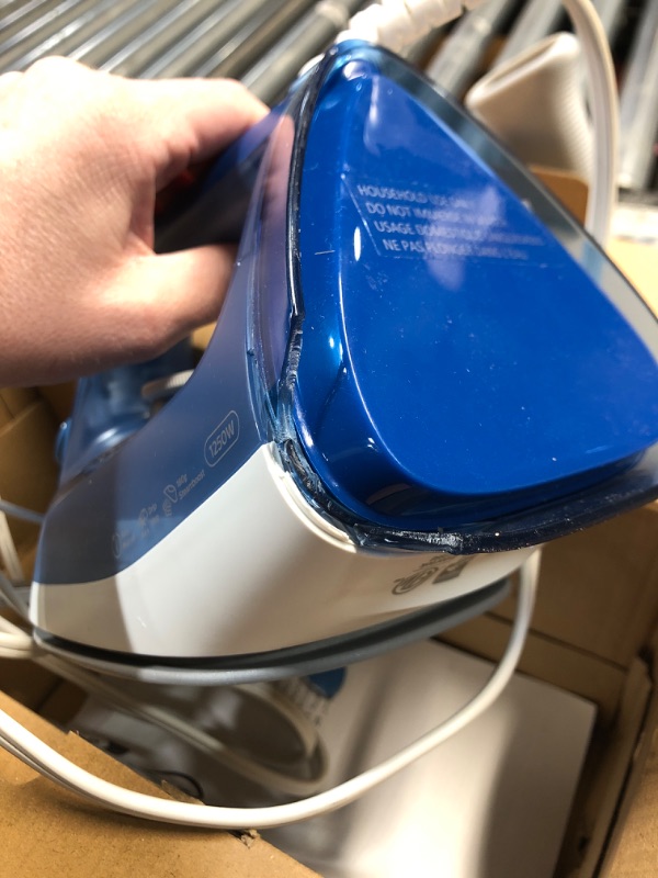 Photo 1 of ***DAMAGED - SEE NOTES/PICTURES*** Philips Perfect Care 3000 Series Steam Iron - 1250 W power, 40 g/min continuous steam, 200 g steam boost, 300 ml water tank, blue (DST3031/20)