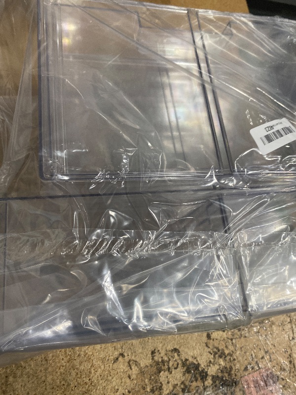 Photo 1 of Vtopmart Stackable Storage Drawers Set of 4, Clear Plastic Organizer Bins for Bathroom Supplies,Ideal for Cabinet,Pantry,Laundry Room Organization