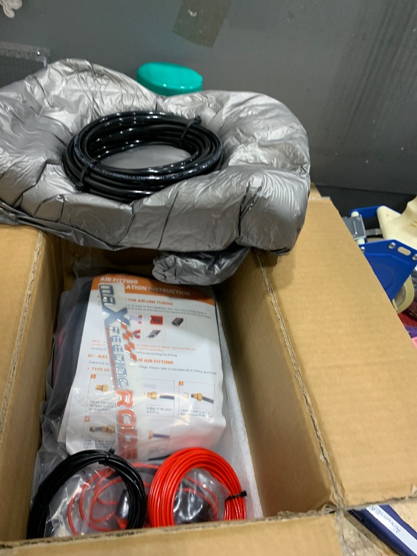 Photo 1 of (used item)(6MM)maXpeedingrods On Board Air Compressor System Air Spring Compressor Kit with Gauge Air Line T Fittings for Trucks Vans