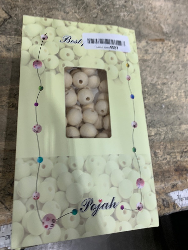 View 2 of 100pcs 20MM Wood Beads Natural Unfinished Round Wooden Loose Beads Wood Spacer Beads for Craft Making Decorations and DIY Crafts (20mm)