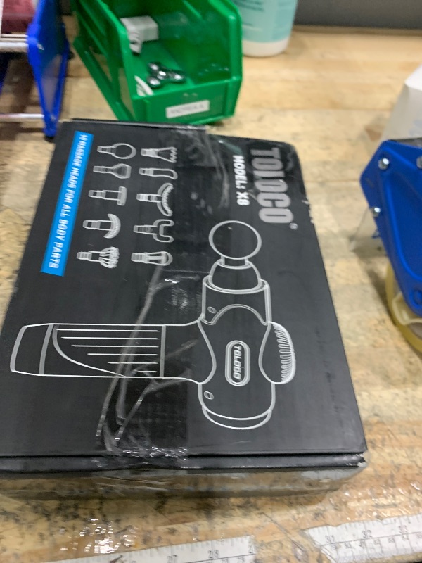 Photo 1 of *****************Missing charger*************
TOLOCO Massage Gun, Upgrade Deep Tissue Back Massager with 10 Replacement Heads, Percussion Massage Guns for Athletes for Pain Relief, Super Quiet Electric Massager for Treatment, Relax, Carbon