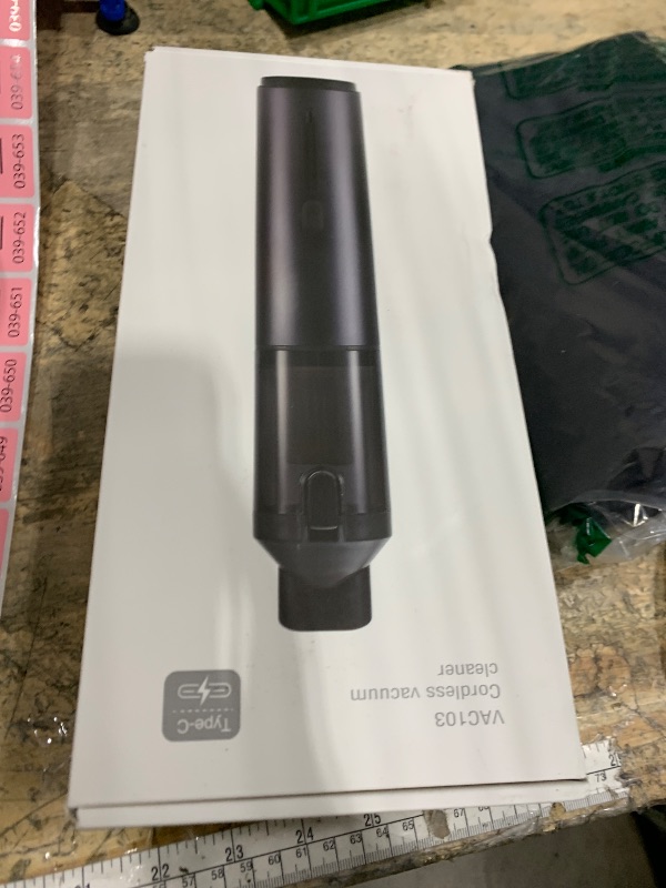 Photo 1 of ***FOR PARTS ONLY/ NON-FUNCTIONAL**** Car Vacuum Portable Cordless Handheld Vacuum Cleaner 4-in-1 Mini Cordless Vacuum with 2 Suction Modes and 16800pa Suction Power Blowing & Inflating 2 Modes Handheld Vacuum for Car, Desk, Keyboards