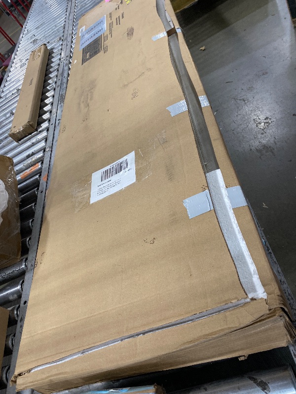 Photo 1 of (partial item)(sold for parts) Sauder Barrister Lane TV Stand Console Credenza with Storage Glass Doors, for TVs up to 70", in White Plank