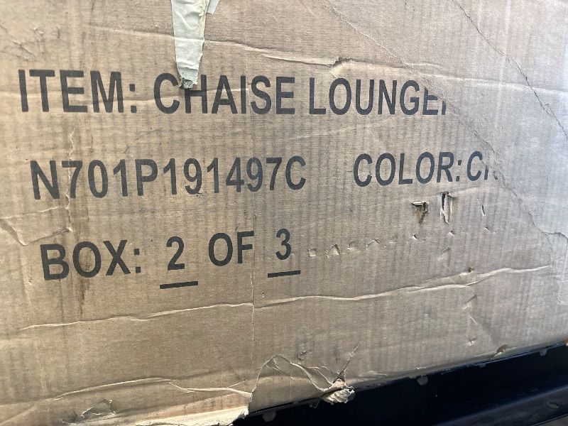 Photo 1 of ***BOX 2 OF 3 ONLY****Merax Modern 55" Chaise Lounge with Pillow, Charge Station & Cup Holders,Upholstered Sofa Recliner Chair for Living Room Bedroom Cream