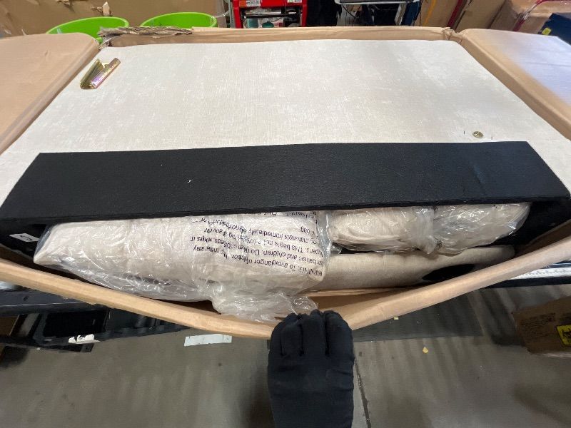 Photo 1 of ***BOX 2 OF 3 ONLY****Merax Modern 55" Chaise Lounge with Pillow, Charge Station & Cup Holders,Upholstered Sofa Recliner Chair for Living Room Bedroom Cream