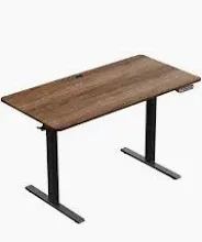 Photo 1 of  Electric Rectangular Adjustable Standing Desk, Walnut