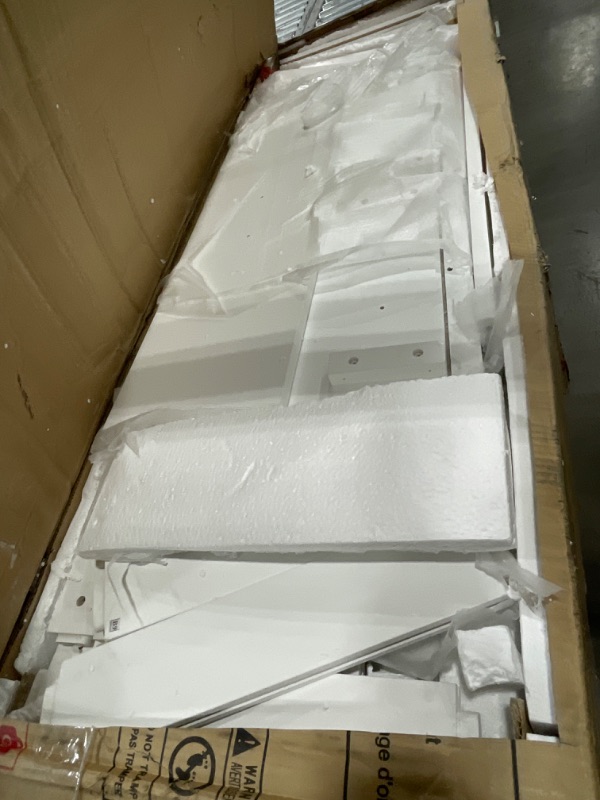 Photo 1 of ***MISSING BOXES***White Wood Frame Full Size Murphy Bed with Shelves, Drawers, Lockers and Wardrobes