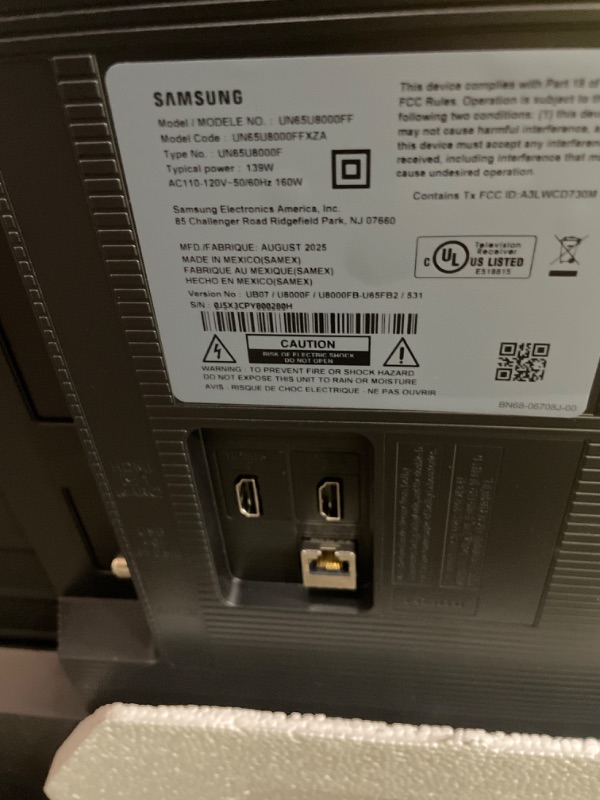 Photo 1 of ***DAMAGED***Samsung 65-Inch Class Crystal UHD U8000F 4K Smart TV (2025 Model) Endless Free Content, Crystal Processor 4K, MetalStream Design, Knox Security, Alexa Built-in