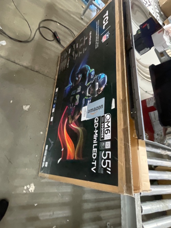 Photo 1 of ***DAMAGED***TCL 55 Inch Class QM6K Series | Mini LED QLED 4K HDR | 55QM6K, 2025 Model | 120HZ-144HZ High Brightness Smart Google TV Dolby Atmos Onkyo Audio | Voice Remote Alexa Gaming Streaming Television 