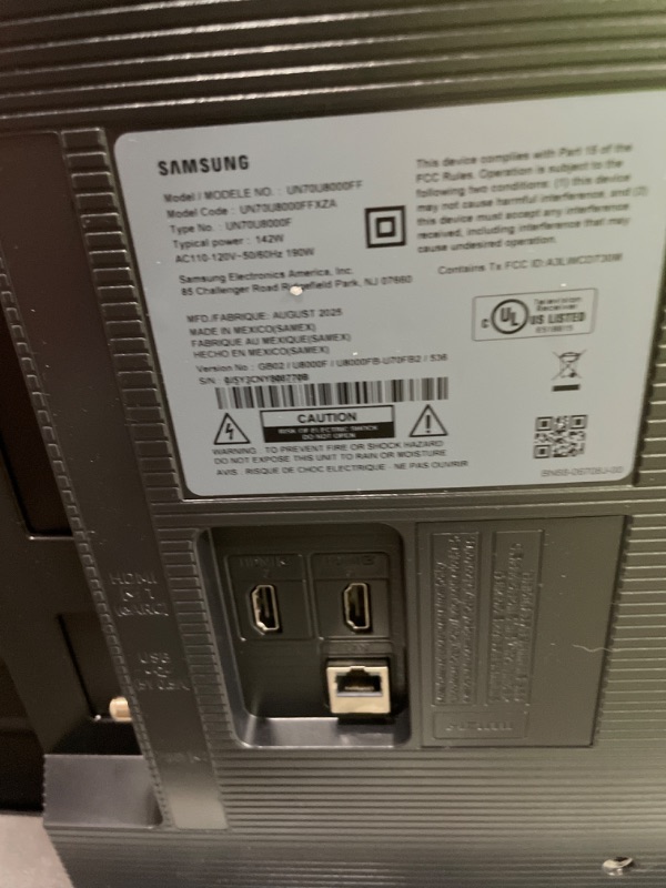 Photo 1 of ***DAMAGED****Samsung 70-Inch Class Crystal UHD U8000F 4K Smart TV (2025 Model) Endless Free Content, Crystal Processor 4K, MetalStream Design, Knox Security, Alexa Built-in