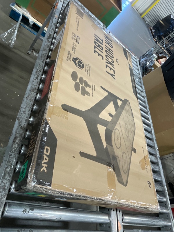 Photo 1 of GoSports 54 Inch Air Hockey Arcade Table for Kids & Adults - Includes 2 Pushers, 3 Pucks, AC Motor, and LED Scoreboard