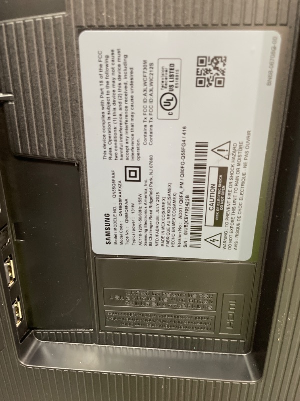 Photo 1 of ***DAMAGED***Samsung 55-Inch Class QLED Q8F 4K UHD Smart TV (2025 Model) Q4 AI Processor, 100% Color Volume with Quantum Dot, AirSlim Design, Endless Free Content, Samsung Vision AI, Alexa Built-in