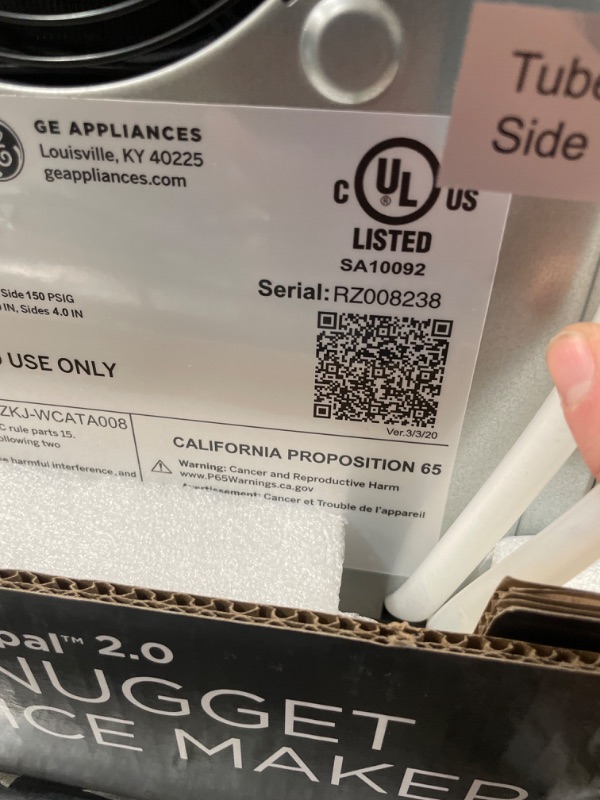 Photo 1 of * FOR PARTS * GE Profile Opal 2.0 with 0.75 Gallon Tank, Chewable Crunchable Countertop Nugget Ice Maker, Scoop included, 38 lbs in 24 hours, Pellet Ice Machine with WiFi & Smart Connected, Stainless Steel