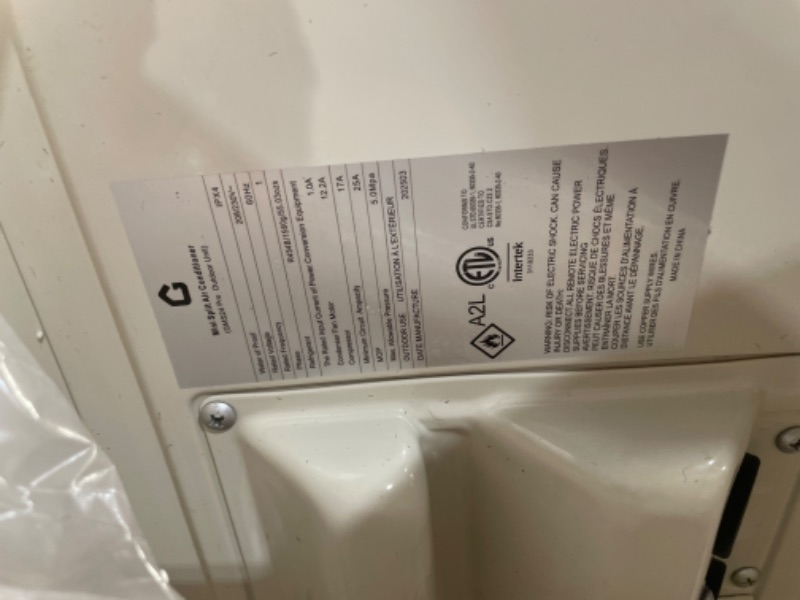 Photo 1 of ***INCOMPLETE***SXYCMY 24,000 BTU Split-System Air Conditioner Inverter, Split AC/Heating System 23 SEER, Cools Room Up to 1500 Sq. Ft, Wall Mount Ductless Mini Split A/C Heat Pump Full Set with 16ft Installation Kit