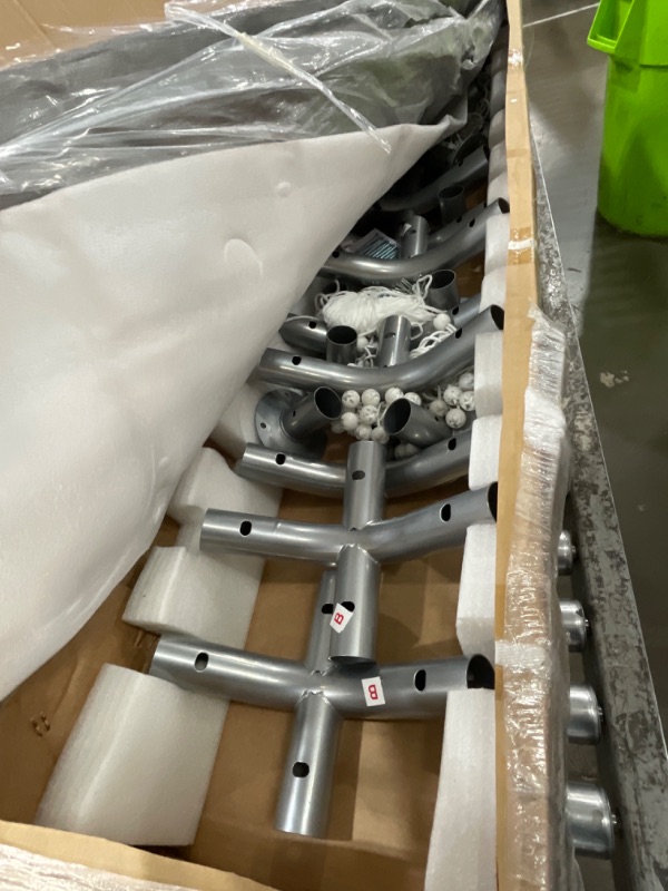 Photo 1 of GarveeLife 13 ft x 25 ft x 11 ft Carport Canopy Oversized, Heavy Duty Portable Garage with 180 g Pe Tarp, 6 Roll-Up Doors, and 4 Windows, for Full-Size Pickups, Bass Boats, Tractors, and Suvs, Grey