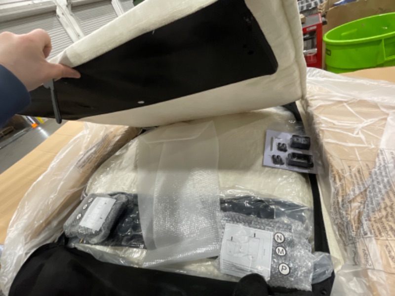 View 3 of ***INCOMPLETE***Vesgantti 108" U Shaped Sectional Couch, Comfy Cloud Modular Sectional Sofa with 2 Ottoman Deep Seat Chenille Modern Cloud Sofa, Modular Sofas for Living Room, Bedroom and Apartment, Beige