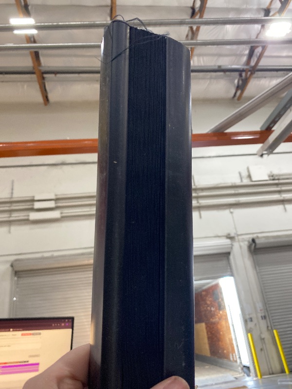 Photo 1 of **************MISSING MOUNTING HARDWARE**************
DEZ FURNISHINGS Cordless 1" Light Filtering Pleated Shade, Fabric, 60" W x 48" H, Black