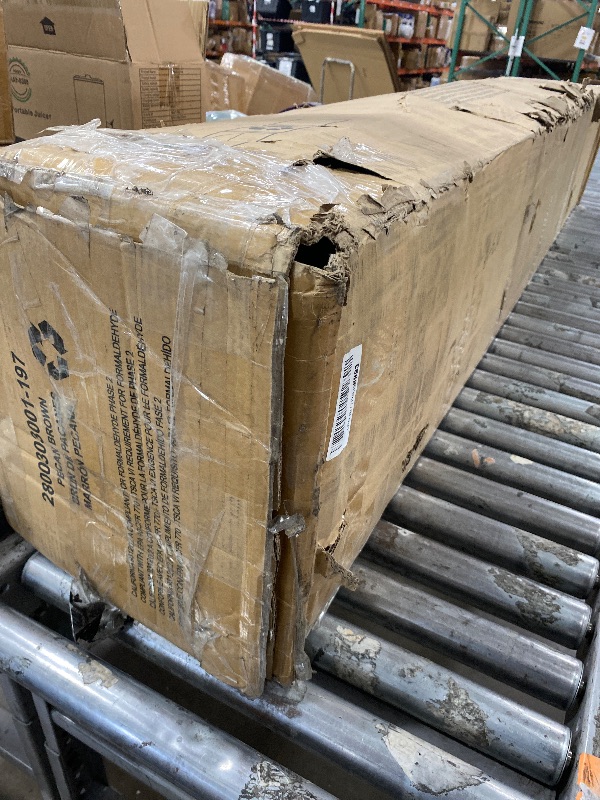 Photo 2 of Plank+Beam 84 Inch Farmhouse Dining Table, Solid Wood Rustic Kitchen Table, Large Wooden Rectangular Dinner Table for Dining Room, Home Office, Living Room Furniture, Easy Assembly, Pecan Wirebrush