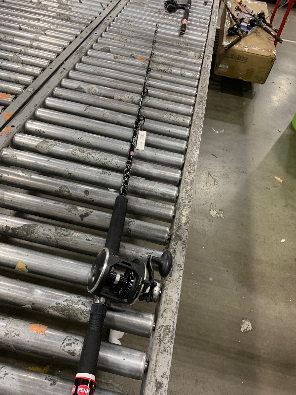 Photo 1 of ***(SEE NOTES BEFORE BIDDING)***PENN 6’6” Rival Level Wind Fishing Rod and Reel Conventional Combo, 6’6”, 1 Tubular Fiberglass Fishing Rod with 2 Reel, Durable, Break Resistant and Lightweight