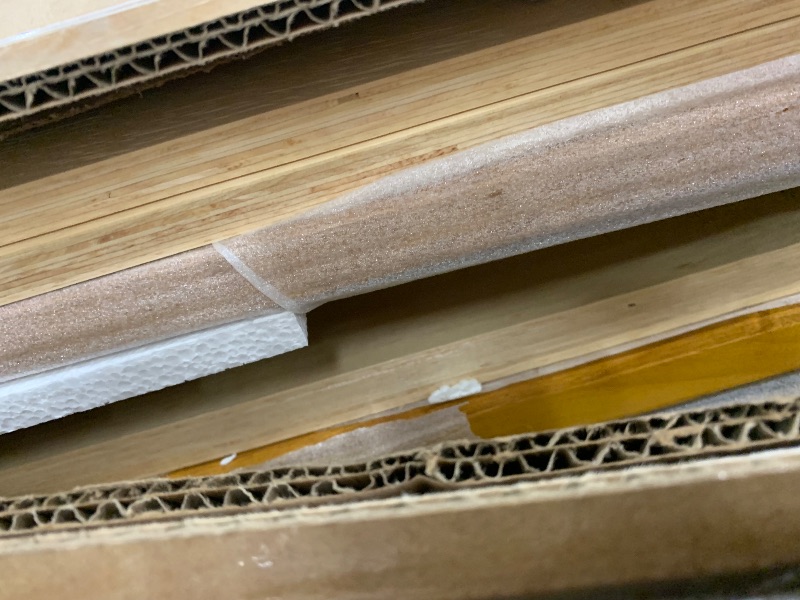 Photo 1 of NTC Gem Wooden Bed Frame with Headboard and Natural Rattan, Solid Oak/Rubber Wood Foundation with Silent Slats, 1000 Lb Capacity, Effortless Assembly (Natural Cane - Rustic Oak, King)