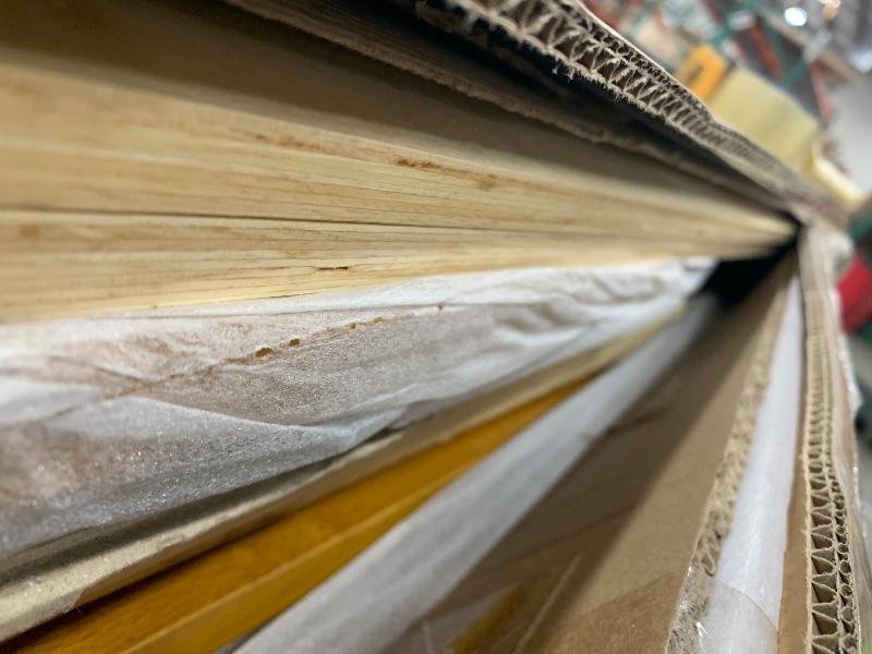 Photo 1 of NTC Gem Wooden Bed Frame with Headboard and Natural Rattan, Solid Oak/Rubber Wood Foundation with Silent Slats, 1000 Lb Capacity, Effortless Assembly (Natural Cane - Rustic Oak, King)