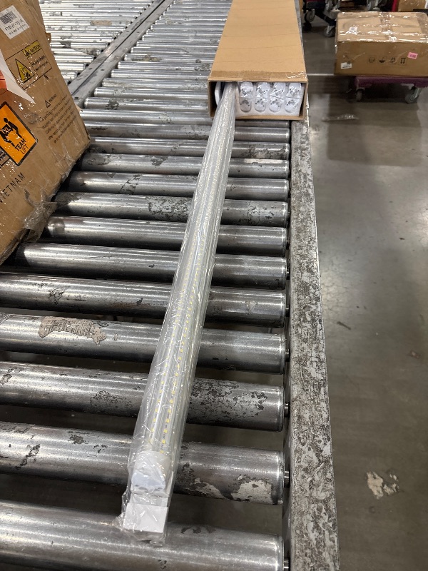 Photo 1 of 10-Pack 8ft LED Shop Light Fixture - 90W T8 Integrated LED Tube Light - 6500K 12000LM V-Shape Linkable - High Output - Clear Cover - Plug and Play - 270 Degree Lighting for Garage, Shop, Barn