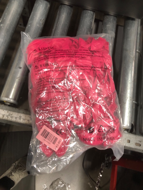 Photo 1 of 110pcs Hot Pink Balloon 12 inch, Hot Pink Latex Balloons for Birthday Party Baby Shower Wedding(with 2 Ribbons).