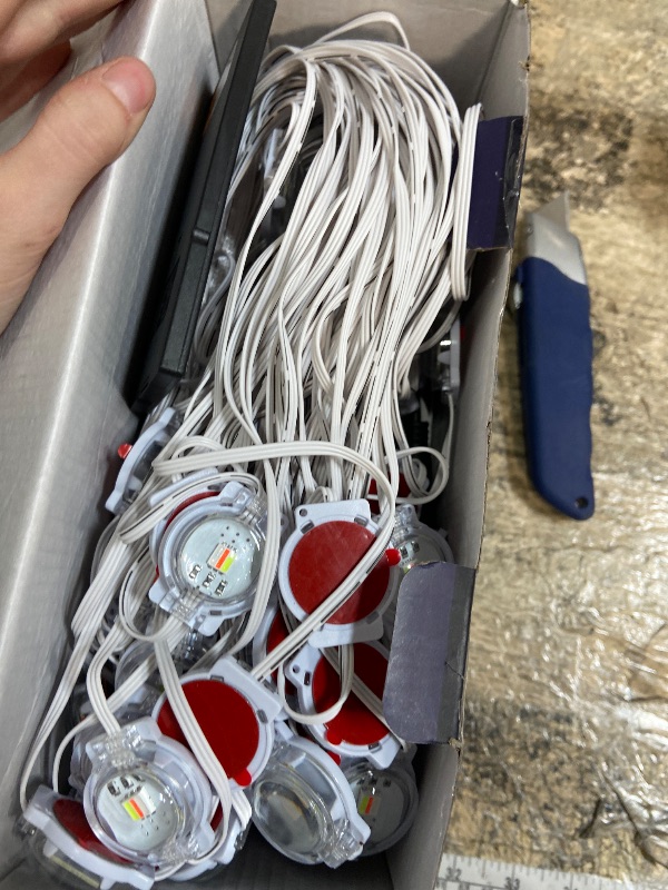 Photo 1 of **PARTS ONLY** CETELUMA 300FT Permanent Outdoor RGB Lights, IP67 Waterproof Smart Eave Lighting, with App/Remote Control Eaves Light, DIY LED Scenes Modes for House Roof Decor,Christmas,Party,All Holiday and Daily.