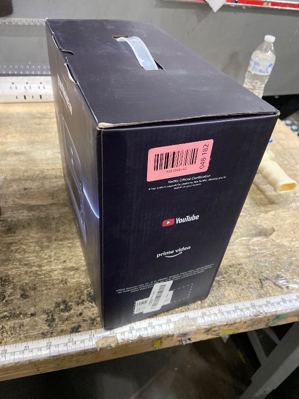 Photo 1 of ?Buit-in Google TV & Voice Control?Smart Projector with WiFi 6 and Bluetooth, 4K Support Movie Outdoor Projectors Compatible with Netflix/Prime Video/YouTube, Auto Focus Home Proyector (Grey)