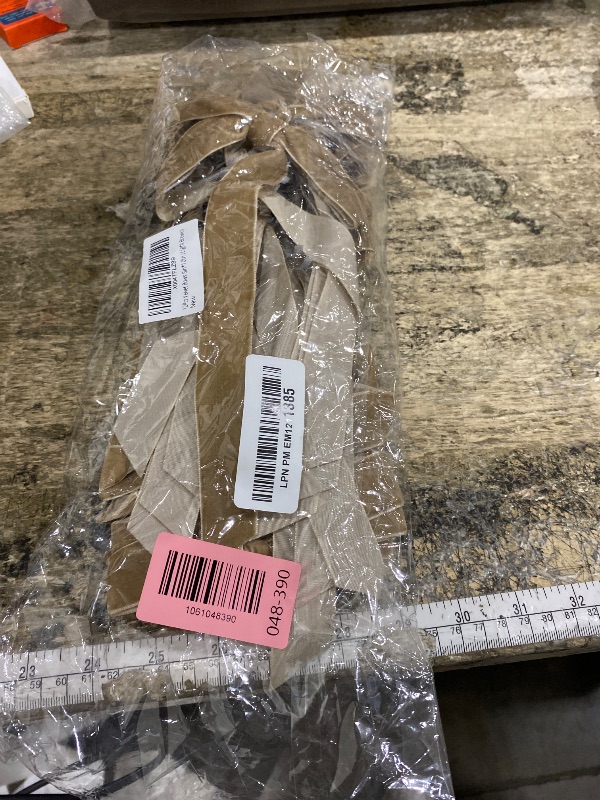 Photo 1 of 12Pcs Neutral Velvet Ribbon Bows Christmas Tree Decorations,5in x 10in Vintage Xmas Ornaments for Tree Home Party Front Door Wreath Garland Holiday Decor