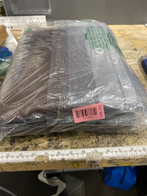 Photo 1 of 12x12 Heavy Duty Tarp, 10 Mil Thick, Waterproof, Tear & Fade Resistant, High Durability, UV Treated, Grommets Every 18 Inches. (Silver/Brown - Reversible) (12 x 12 Feet)