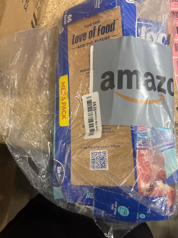 Photo 1 of **NOT INSIDE BOX** Ziploc Gallon Food Storage Freezer Bags, Stay Open Design, Easy to Fill, 66 Count (Packaging May Vary)