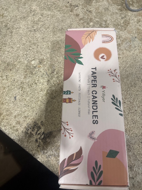 Photo 1 of 10 Inch Baby-Pink Taper Candles for Home Decoration, 10 Pack Unscented Candlesticks for Dinner Wedding Party, Smokeless and Dripless Candle Sticks