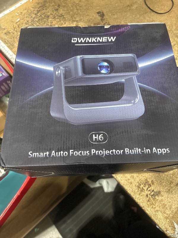 Photo 1 of ?Buit-in Google TV & Voice Control?Smart Projector with WiFi 6 and Bluetooth, 4K Support Movie Outdoor Projectors Compatible with Netflix/Prime Video/YouTube, Auto Focus Home Proyector (Grey)