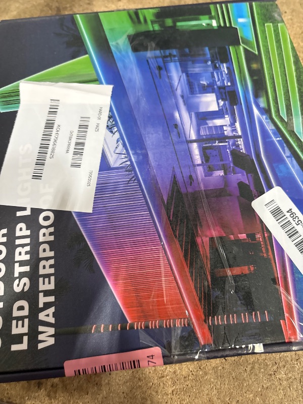 Photo 1 of 100Ft Outdoor LED Strip Lights Waterproof,Music Sync RGB IP68 Outside Led Light Strips Waterproofs with App and Remote,Exterior Led Rope Lights Waterproof for Deck,Balcony,Roof,Garden,Pool