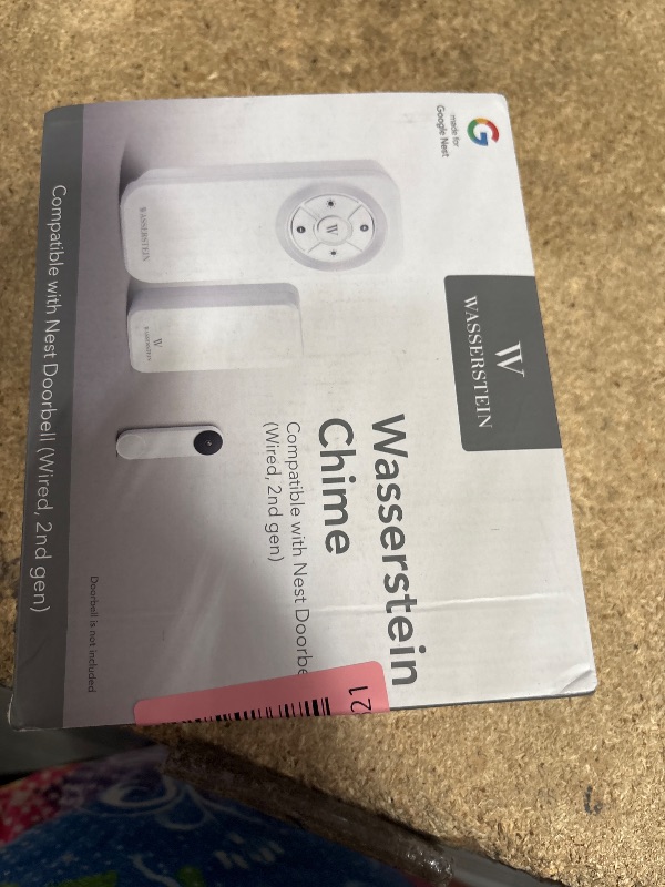 Photo 1 of ***UNKNOWN MISSING PIECES*** Wasserstein Doorbell Chime for Google Nest Doorbell (Wired, 2nd Gen & 3rd Gen) with Wired Transmitter - NOT Compatible with Nest Doorbell (Battery) - Made for Google Nest - Doorbell NOT Included