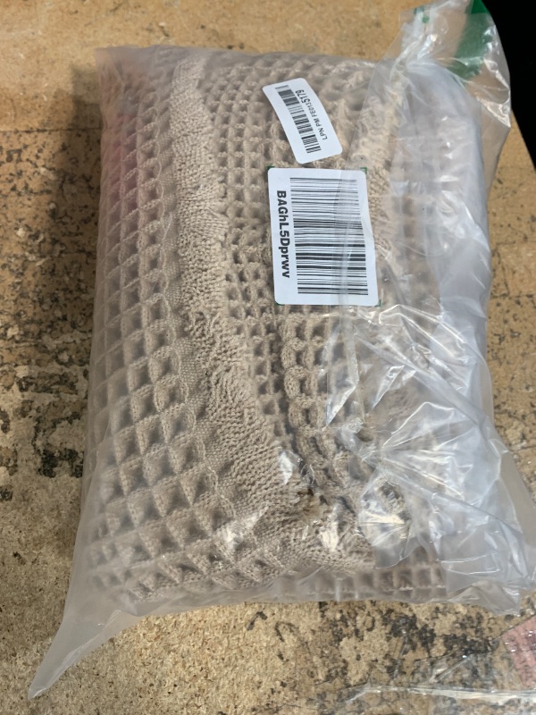 Photo 1 of Extra Large Waffle Bath Mat, Boho Woven Modern Bath Rug Absorbent Non Slip, Ultra Soft Bathroom Mats, Machine Washable Knit Bath Rugs with Border for Bathroom, Bedroom, Kitchen, Tub, 5'x2', Beige