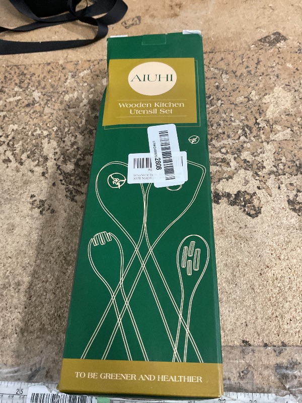 Photo 1 of 10 Pack Wooden Utensils for Cooking, Wood Utensil Set for Kitchen, Teak Wooden Spoon for Cooking, Non-Stick Spatula Ladle