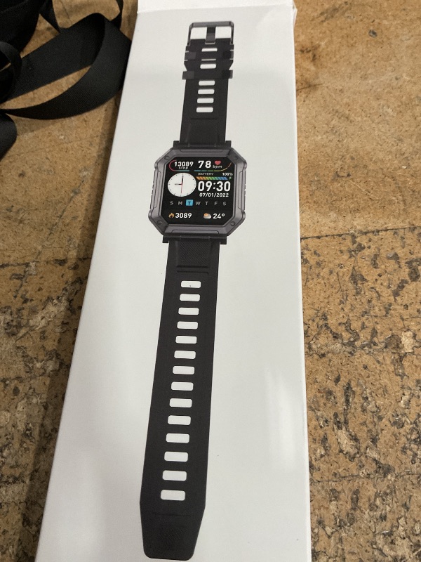 View 2 of Smart Watch for Men Fitness Tracker: Military Smart Watches for Men Digital Mens Watches Make/Answer Call Running Waterproof Smartwatch Android Phones iPhone Samsung Compatible Heart Rate Monitor