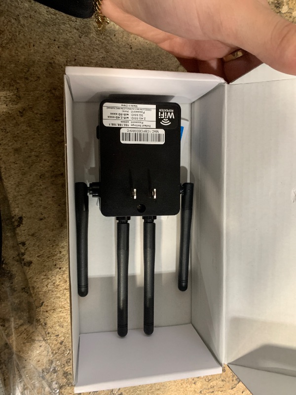 Photo 1 of 12880 Sq.Ft Range WiFi Extender Signal Booster Dual Band 5GHz/2.4GHz, 105-Device Compatibility, Simple Installation, WiFi Extender